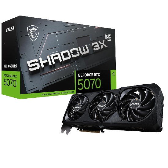 MSI Gaming RTX 5070 12G Shadow 3X OC Graphics Card